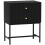 Elegant Two-Drawer Bedside Table - Black 1