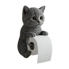3D Cat Toilet Paper Holder Wall Mount for Bathroom Kitchen