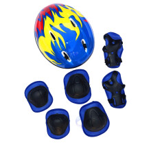 Children's Cycling Helmet and Knee Elbow Pads Set 7 Pieces
