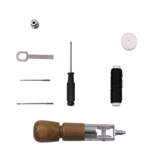 Leather Sewing Awl Repair Tool with Waxed Thread