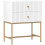 Elegant Two-Drawer Bedside Table - White 1