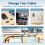 10 Sets Adjustable Cable Management Clips, Self Adhesive Cord Organizer with Elastic Loop, Reusable Cable Holder 2