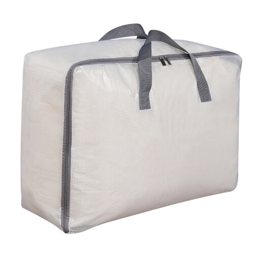 Clear Zippered Comforter Storage Bag 75L 23.6x19.7x9.8 in 1