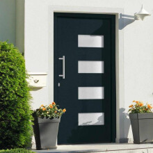 vidaXL Haustür Aluminium und PVC Anthrazit 100x210 cm