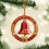 Red US 250th Anniversary Clock Pendant Acrylic Ornament 1