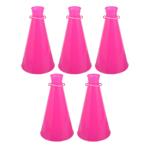 Plastic Party Megaphone Cheerful Events 5 Pieces