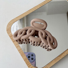 Hair Claw Clip Korean Style Solid Color 4.1 Inch Coffee