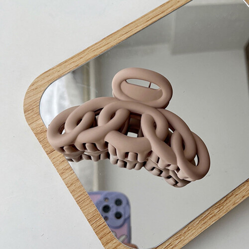 Hair Claw Clip Korean Style Solid Color 4.1 Inch Coffee