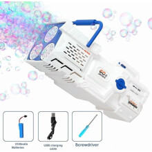 Bubble Machine with Lights for Kids Age 3+ Orange
