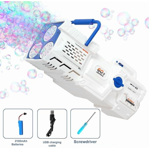 Bubble Machine with Lights for Kids Age 3+ Orange