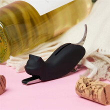 Cat Shaped Wine Corkscrew Multifunctional Bottle Opener with Foil Cutter Bar Tool Gift for Home Bar Kitchen Travel