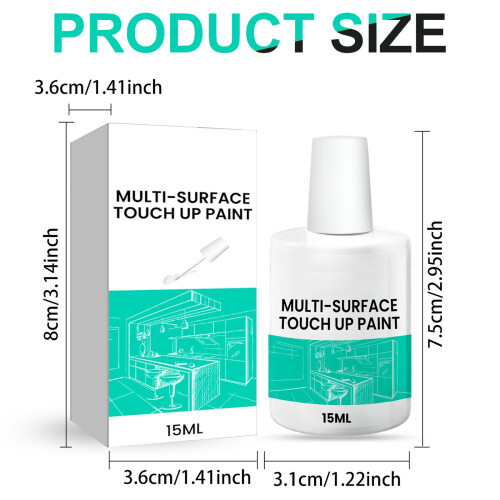 White Touch-Up Paint Multi-Surface 15ml 1