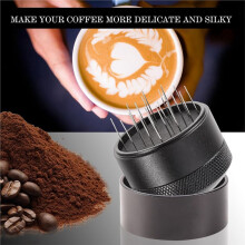 Espresso-Kaffeerührer-Nadelverteiler-Werkzeugzubehör mit Aufbewahrungsbasis für Heimkaffeemaschine, Kaffeeverteiler