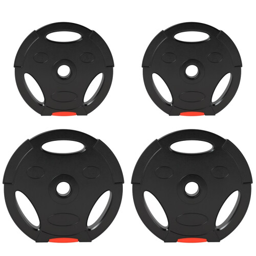 Weight Plates Set, with Two 10kg and Two 5kg weights, Black