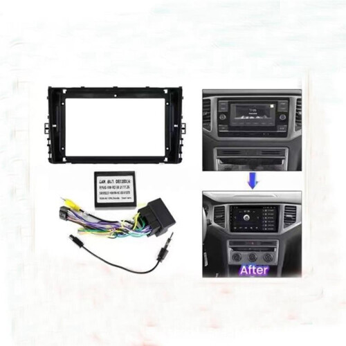 9" 2 Din Car Radio Frame Dashboard Fitting Panel for  MQB  VI  MK7 T6 Bora Dvd Gps Mp5 Android Multimedia 1