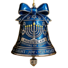 Hanukkah Acrylic Ornament Stained Glass Effect