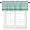 Boho Rod Pocket Curtain Valance Teal Blue Green Geometric 1
