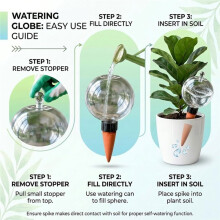 2 Pack 25 Oz Extra Large Plant Self Watering Globes to 3 Weeks Watering for Plants,Durable for Plant Lovers Vacation