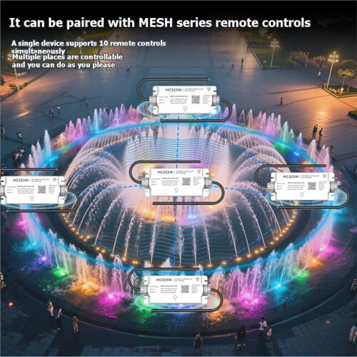 ZIGBEE MESH MC321Z Waterproof LED Controller LED Strip DC5-24V Single Color Tuya WiFi Zone Sync Music Dimmer 2