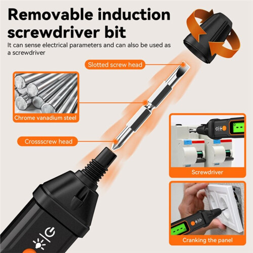 VT06 Intelligent Inductive Tester Pen NCV Continuity Test Voltage Test Pen Live/Null Wire Test Electrical Tool 1