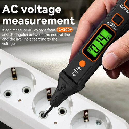 VT06 Intelligent Inductive Tester Pen NCV Continuity Test Voltage Test Pen Live/Null Wire Test Electrical Tool