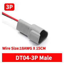 DT Connector with 15 cm Wiring Harness DT06-2S/DT04-2P