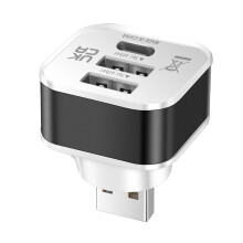 Car USB Charging Extender 3-Port for Smartphones Tablets