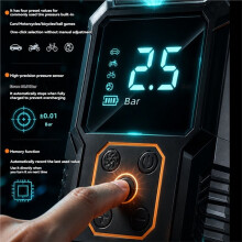 Portable Wireless Car Tire Inflator with Digital Display Multifunctional Emergency Air Pump
