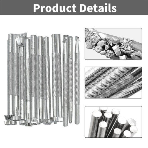 20 Pcs Leather Stamping Tools Special Shape Different Patterns for Carving  Leather Working Professional 2