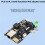 Waveshare PCIe to M.2 Multifunctional Adapter Board RTL8125 2.5GbE Ethernet Controller 4K Output for Raspberry Pi 5 4