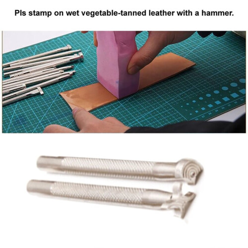 Leather Stamping Tools,2Pcs Professional Stamps Kit X552 84-42 Two Different Stamp Set Designs for  Working 2