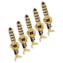 5Pcs High-End 4.4mm Copper Gold-Plated with Wire Clip 4.4 Plug Universal 7.2x0.5 Thread DIY 4.4 Balanced Connector