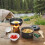 Outsunny Outsunny Camping Cookware Set, 8-Piece Ultralight Camping Cooking Kit Grey 1