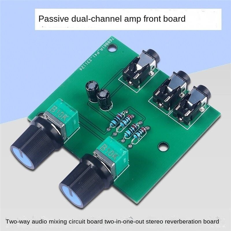 Dual Channel Controller Hi-Fi Dual-Channel Stereo Passive Headphone Amplifier Preamplifier Tone ...