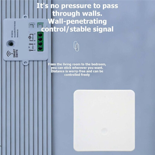 RF Wireless  Light  Without Neutral 433Mhz Wireless Remote Control  Kit AC110-250V for Light Lamp White 2