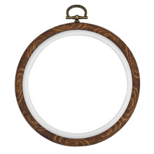 Embroidery Hoop Round Adjustable Imitation-Wood 14 cm