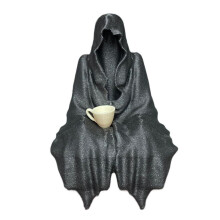 Spooky Black Robe Ornament Grim Reaper Statue Halloween