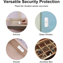 Tuya WiFi Vibration Sensor Home Security Protection Life App Real- Remote Shock Alarm History Record