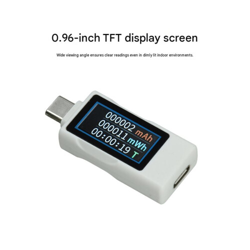 Type-C Tester DC4-30V TFT Digital Voltmeter Ammeter Power Capacity Meter Bidirectional Current Measurement 1