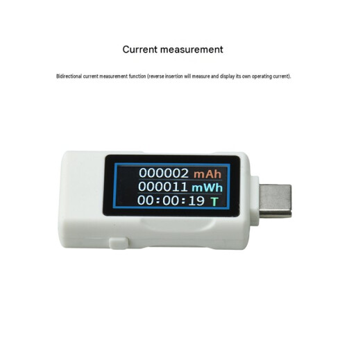 Type-C Tester DC4-30V TFT Digital Voltmeter Ammeter Power Capacity Meter Bidirectional Current Measurement 2