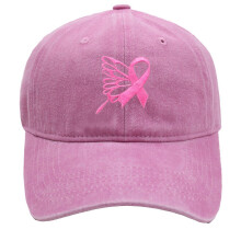 Unisex Pink Ribbon Baseball Cap Adjustable Casual Hat