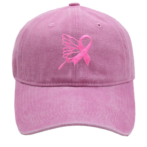 Unisex Pink Ribbon Baseball Cap Adjustable Casual Hat
