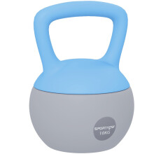 10KG Soft Kettlebell, Kettlebell with Non-Slip Handle for Home Gym, Weight Lifting, Strength Training, Light Blue/Grey