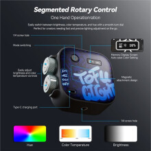 2000mAh Full Color RGB Video Light 2500K-9900K Magnetic Led Portatil Camera Light for Livestream Vlog Shot, 1 Set