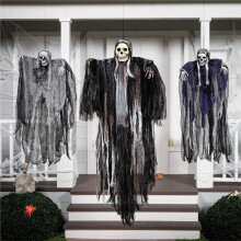 Lot de 3 Décorations D'Halloween Suspendues de Squelettes et Fantômes, Faucheuses pour les Meilleures Décorations D'Halloween pour L'Extérieur
