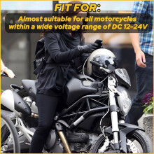 Universal 12V QC3.0 Motorcycle USB C Fast Chargers Power Adapter LED Digital Voltage Display Motorbike Accessories