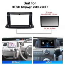 9 Inch 2DIN Stereo Car Android Radio Frame Panel Fascia Car Parts for StepWGN RG1 2005-2008