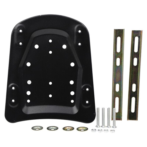 Black Universal Motorcycle Tail Box Base Plate, Trunk Adapter Floor Panel for Rear Luggage Rack 2