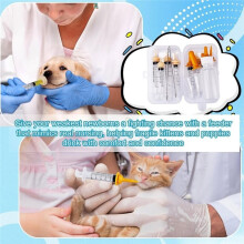 23 Pcs Pet Nursing Kit Nursing Bottle Feeder Set with Nipples Measuring Cup and Brush for Newborn Puppies Kittens