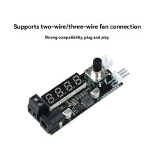 DC12V 3A PWM Fan Speed Controller 2/3 Wire Fan Governor Temperature/RPM Display Temperature Control Cooling